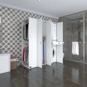 Kenzlife çamaşır-kurutma makinesi dolabı ve giysi dolabı çekmeceli eşari sol byz 187*160*60  banyo thumbnail 1