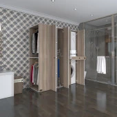 Kenzlife çamaşır-kurutma makinesi dolabı ve giysi dolabı çekmeceli eşari sol crd 187*160*60  banyo thumbnail 1