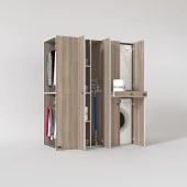 Kenzlife çamaşır-kurutma makinesi dolabı ve giysi dolabı çekmeceli eşari sol crd 187*160*60  banyo thumbnail 2