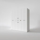 Kenzlife çamaşır-kurutma makinesi dolabı ve giysi dolabı çekmeceli ebuzer sol raf byz 187*170*120  % 100 FULL MDF thumbnail 3