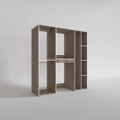 Kenzlife çamaşır-kurutma makinesi dolabı ve giysi dolabı çekmeceli hattab sağ raf crd 187*160*60  banyo thumbnail 3