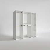 Kenzlife çamaşır-kurutma makinesi dolabı ve giysi dolabı çekmeceli hattab sağ raf byz 187*160*60  % 100 FULL MDF - 3