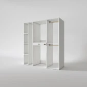 Kenzlife çamaşır-kurutma makinesi dolabı ve giysi dolabı çekmeceli hattab sol raf byz 187*160*60  banyo thumbnail 3