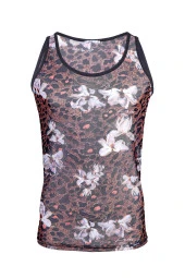 Erkek Desenli Transparan Atlet - 2