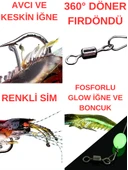 Eagenset Fosforlu Glow İğneli, Boncuklu Silikon Karides Yapay Yem Siyah - 7