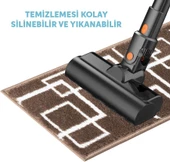 Glary Home GH40A-WDBE-GRY5 Kare Desenli Kaydırmaz Tabanlı 5'li Merdiven Halısı - Beyaz/Koyu Bej - 8