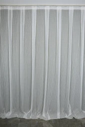 MAKARNA 550 MODEL SİMLİ KIRIK BEYAZ RENK HAZIR DİKİLMİŞ PİLELİ TÜL PERDE 300*260 thumbnail 6