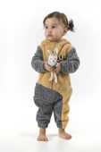 Welsoft Peluş Fermuarlı Kışlık Unisex Kız Erkek Bebek Uyku Tulumu Bebek Tulumu Çocuk Tulumu - 10