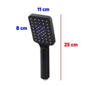 Lüks Duş Başlığı Set Banyo Fişkiyesi Seti Dikdörtgen Fiskiye Telefon Fonksiyonlu Başlık Metal Hortum thumbnail 3