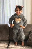 Welsoft Peluş Unisex Kışlık Bebek Takımları Çocuk Giyim Bebek Kıyafeti Çocuk Kostümü welsoft takım TKMWLS - 9