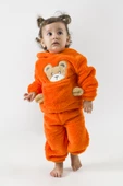 Welsoft Peluş Unisex Kışlık Bebek Takımları Çocuk Giyim Bebek Kıyafeti Çocuk Kostümü welsoft takım TKMWLS - 6