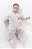 Welsoft Peluş Fermuarlı Kışlık Unisex Kız Erkek Bebek Uyku Tulumu Bebek Tulumu Çocuk Tulumu - 3