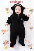 Welsoft Peluş Fermuarlı Kışlık Unisex Kız Erkek Bebek Uyku Tulumu Bebek Tulumu Çocuk Tulumu - 7