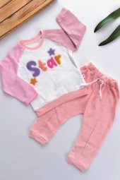 Kız Bebek Çocuk Takım Uzun Kollu Alt Üst Takım Bebek Giyim - 1