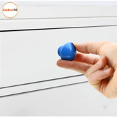 Mantar Düğme Mobilya Mutfak Çekmece Çocuk Odası Dolap Dolabı Kulbu Kulpu Kulpları Mavi Metal 10 Adet thumbnail 4