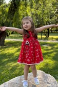 Yazlık Elbise Kısa Kollu Kız Çocuk Elbise Bebek Giyim Kız Bebek Elbise ELBCCKIP - 1
