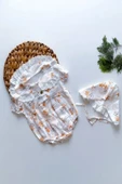 Kız Bebek Salopet Slopet Bandanalı Tulum Bebek Tulum TLMSLPS - 4