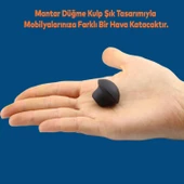 Mantar Düğme Mobilya Çekmece Çocuk Odası Dolap Dolabı Kulbu Kulpu Kulpları Mat Siyah Metal 10 Adet - 4