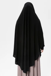 Kadın Tesettür Medine İpeği Çarşaf Üstü Peçeli Sufle Hijab thumbnail 5