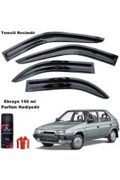 Caraks Skoda Favorit Mügen Cam Rüzgarlığı 1993 Sonrası 4 Lü Takım Koku Hediyeli - 1