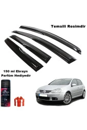 Caraks Vw Golf 5 Mügen Cam Rüzgarlığı 2004-2009 Arası 4 Lü Takım Koku Hediyeli - 1