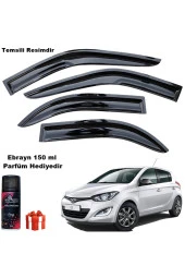 Caraks Hyundai I20 Mügen Cam Rüzgarlığı 2012-2014 Arası 4 Lü Takım Koku Hediyeli - 1