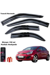 Caraks Kia Rio Mügen Cam Rüzgarlığı Hb 2012 - 2016 Arası 4 Lü Takım Koku Hediyeli - 1