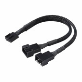 1 to 2 Çoğaltıcı 25cm Fan Uzatma Kablosu Y Tip 4 Pin 3 Pin Bilgisayar Kasa Anakart Ekran Kartı - 2