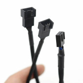 1 to 2 Çoğaltıcı 25cm Fan Uzatma Kablosu Y Tip 4 Pin 3 Pin Bilgisayar Kasa Anakart Ekran Kartı - 3