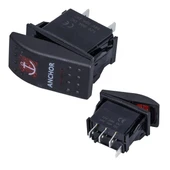 ÇAPA IRGATI IŞIKSIZ 3P ON-OFF-ON 12-24V YAYLI MARIN SWITCH (IC-134M-S11) - 1