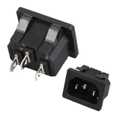 C14 POWER SOKET ERKEK KULAKSIZ AS-04 (IC-212B) - 1