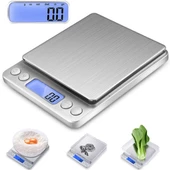Pratik Dijital Hassas Mutfak Terazisi Hassas Tartı 2000 Gr./0.1 Gr. Hassasiyet - 1