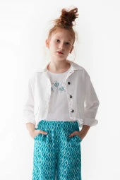 Kız Çocuk Saçakli Ceket 36713 - 4