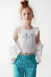 Kız Çocuk Saçakli Ceket 36713 - 11