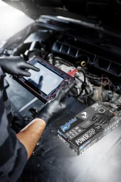 Dolphin Nitril PowerGrip Ekstra Kalın Elmas Dokulu Eldiven Siyah Meidum Orta Boy - 50'li Paket thumbnail 2