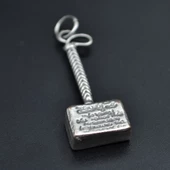 Thor Çekici Kolye Ucu - Antik Gümüş Kaplama - Kod:18 thumbnail 1