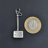 Thor Çekici Kolye Ucu - Antik Gümüş Kaplama - Kod:18 thumbnail 4