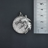 Witcher 3 Madalyon Kolye Ucu - Antik Gümüş Kaplama - Kod:15 thumbnail 3