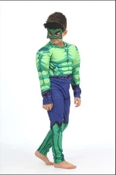 Çocuk Kaslı Hulk Kostümü  Çocuk Kaslı Hulk Kıyafeti - 5