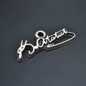 Mustafa Kemal Atatürk İmzalı Kolye Ucu - Antik Gümüş Kaplama - Kod:88 thumbnail 1