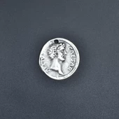 Roma Parası Sikke - Sezar Kolye Ucu - Antik Gümüş Kaplama - Kod:123 thumbnail 2