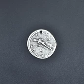 Roma Parası Sikke - Sezar Kolye Ucu - Antik Gümüş Kaplama - Kod:123 thumbnail 3