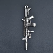 M4 Silah - Pubg Kolye Ucu - Antik Gümüş Kaplama - Kod:162 thumbnail 2