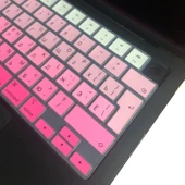 Rusça Klavye Koruyucu UK Macbook Air-Pro Kılıf M1-M2-M3-M4 (2021-2024 Yılı) (TouchID'li) ile Uyumlu Gradient - 4