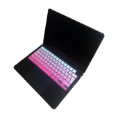 Rusça Klavye Koruyucu UK Macbook Air-Pro Kılıf M1-M2-M3-M4 (2021-2024 Yılı) (TouchID'li) ile Uyumlu Gradient - 7