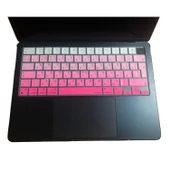Rusça Klavye Koruyucu UK Macbook Air-Pro Kılıf M1-M2-M3-M4 (2021-2024 Yılı) (TouchID'li) ile Uyumlu Gradient - 5