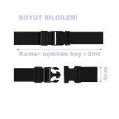 tarix 4 adet Turuncu Valiz kemeri + 2 adet Siyah valiz etiketi - 5