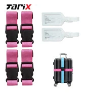 tarix 4 adet Pembe Valiz kemeri + 2 adet Beyaz valiz etiketi - 1