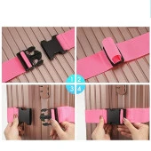 tarix 4 adet Pembe Valiz kemeri + 2 adet Beyaz valiz etiketi - 6