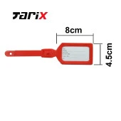 tarix 4 adet Siyah Valiz kemeri + 2 adet kırmızı valiz etiketi - 4